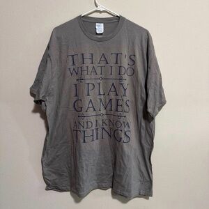 Men’s gray satire gaming tee